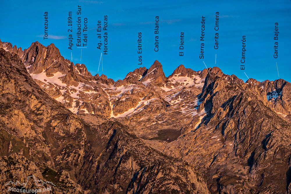 Cumbres de Picos de Europa desde el Mirador de Amieva